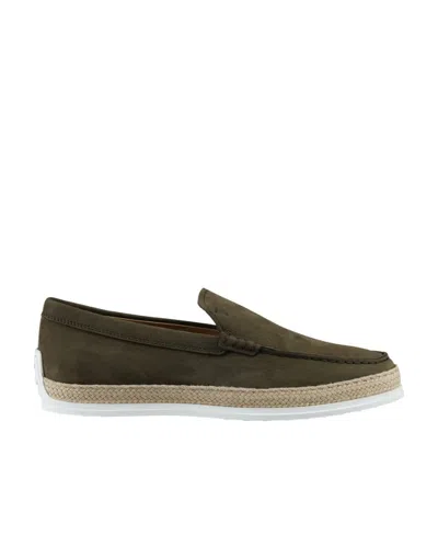 TOD'S TOD'S LOGO EMBOSSED SLIP-ON LOAFERS