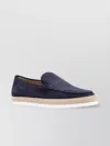 Tod's Slip On Suede Leather Sneakers In Blue