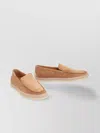 Tod's Slip-on Suede Loafers Braided Detail