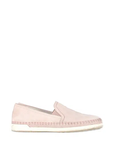 Pre-owned Tod's Slip-on Suede Trainers In Pink