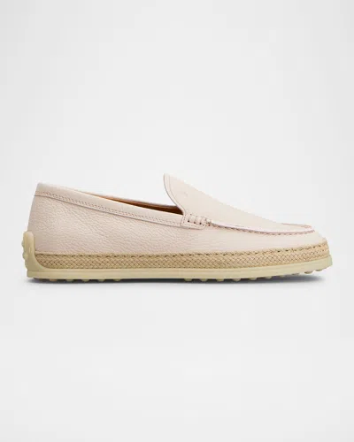 Tod's Slipper Loafers In Leather In Pink