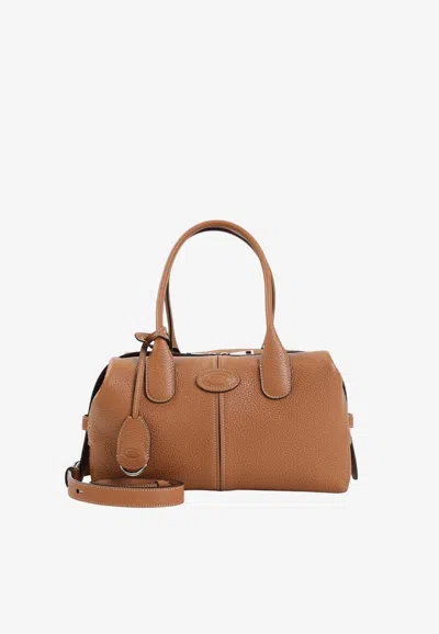 Tod's Small Bowling Bag In Calf Leather In Brown