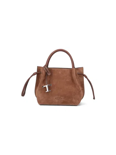 Tod's Small Bucket Bag Buz In Brown