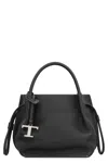 Tod's Black Shoulder Bag With Two Top Handles And Drawstring Closure In Black