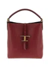 Tod's Small Buckled Bucket Bag In Red