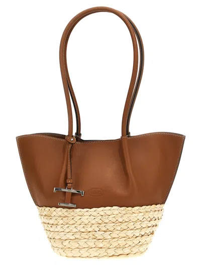 Tod's Small Bux Shopping Bag In Brown