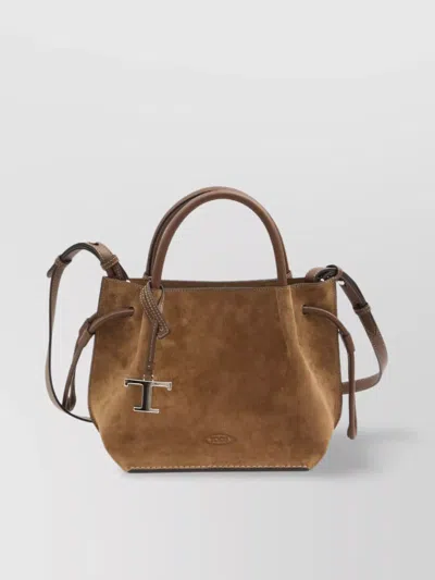 Tod's Small Buz Suede Leather Bucket Bag