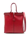 Tod's Small Di Bag Folio Tote Bag In Red
