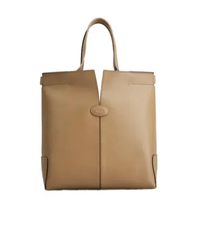 Tod's Small Di Handbag Folio Shoulder Bag In Green