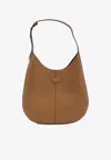 Tod's Women Di Bag Small Suede Leather Hobo Bag In Beige