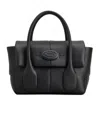Tod's Small Di Leather Tote Bag In Black