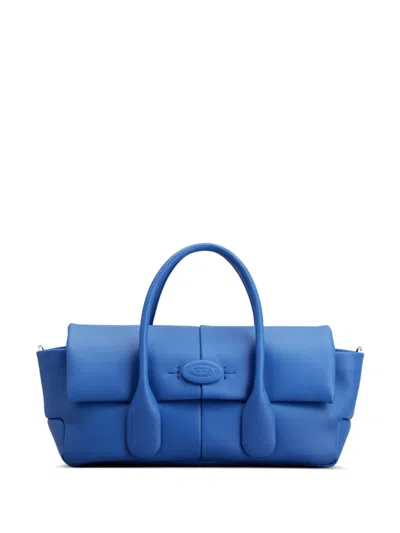 Tod's Small Di Leather Tote Bag In Blue