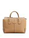 Tod's Small Di Leather Tote Bag In Neutrals