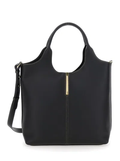 Tod's Small Ebr Shopping Bag In Black
