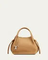 Tod's Small Grain Leather Bucket Bag In Brown
