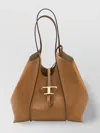 Tod's T Timeless Small Shopping Bag In Brown