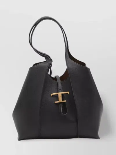 Tod's Small Grained Leather Shopping Tote