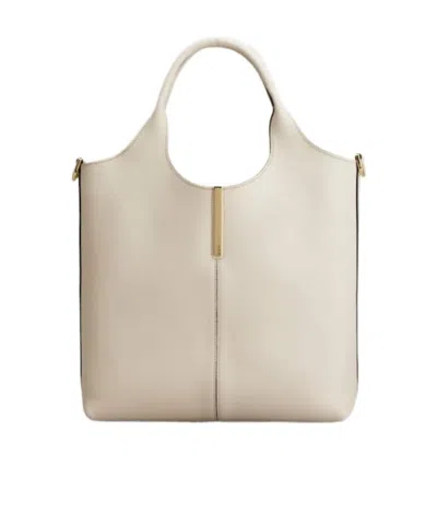 Tod's Small Hand-held Shopping Bag In Nude