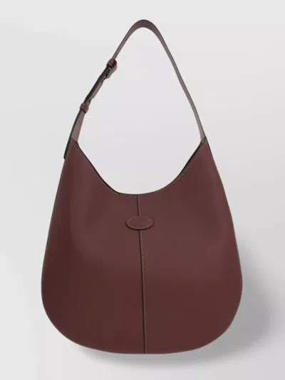 Tod's Small Hobo Bag Stitch Detailing In Brown