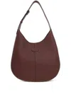 Tod's Small Dbs Hobo Leather Bag In Brown