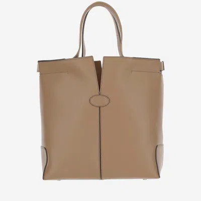 Tod's Small Leather Folio Bag In Brown