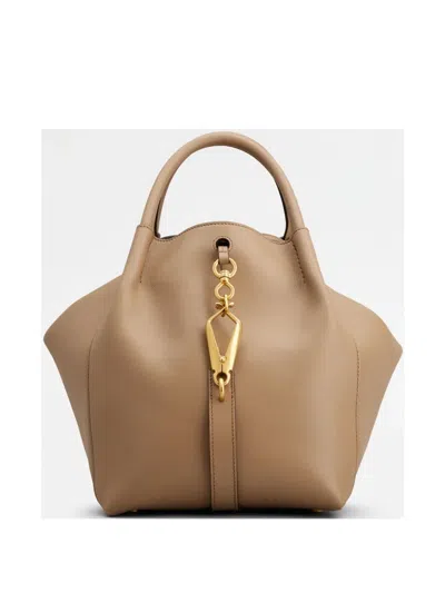 Tod's Small Leather Handbag In Neutrals