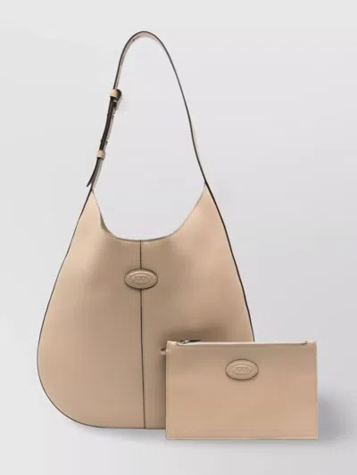 Tod's Small Leather Hobo Bag With Adjustable Shoulder Strap