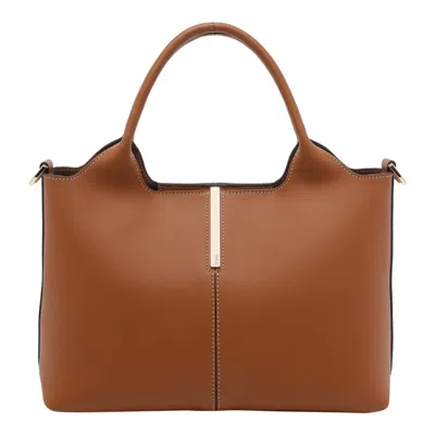 Tod's Logo Detailed Top Handle Bag In Brown