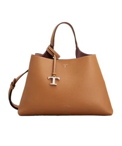 Tod's Small Leather Shoulder Bag In Brown