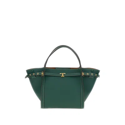 Tod's Tods Small Leather Tote Bag In Green
