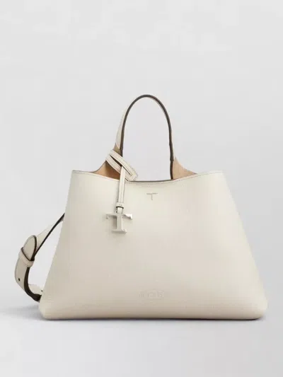 Tod's Small Leather Tote Bag Top Handle In Yellow