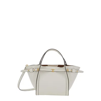 Tod's Tods Small Leather Tote Bag In White