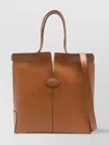 Tod's Small Leather Tote Bag With Top Handles In Neutrals