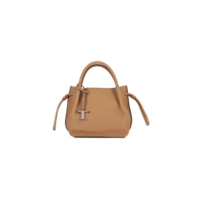 Tod's Tods Small Logo Bucket Bag In Brown