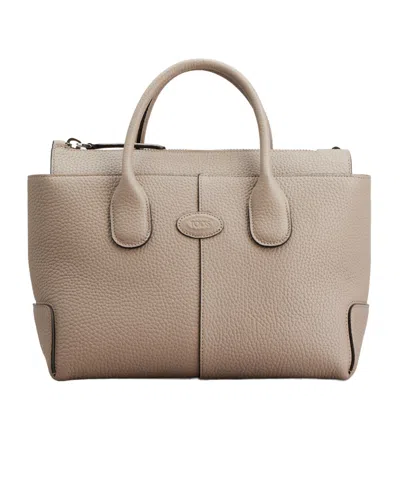 Tod's Small Logo Shoulder Bag In Nude