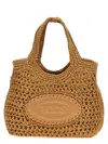 Tod's Mini Crochet Top-handle Bag In Beige