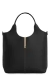 Tod's Black Shoulder Bag With Metal Bar With Logo In Leather Woman In Black