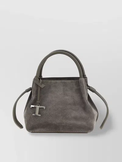 Tod's Small Structured Handbag Suede Finish