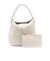 Tod's Small T Case Leather Tote Bag In White