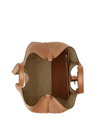 Tod's Small T Timeless Leather Shoulder Bag In Brown