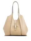 Tod's Small T Timeless Shopping Bag In Nude & Neutrals