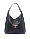 Tod's Black Handbag With Distinctive Logo In Black