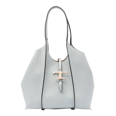 Tod's Small T Timeless Shoulder Bag In Blue