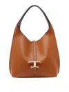 Tod's Elegant Grained Leather Tote Bag In Brown