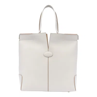 Tod's Small Tods Di Folio Shopping Bag In White