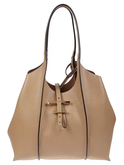 Tod's Small Tsb Shopping Bag In Brown