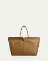 Tod's Smooth Leather Shopper Tote Bag In Brown