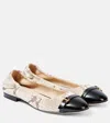 Tod's Snake Printed Leather Ballet Flats In Grey