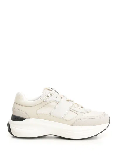 Tod's Sneaker In A Mix Of Cloth, Suede And Nubuck Leather In Neutral