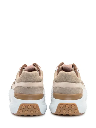 Tod's Tod`s Sneaker Style Elevated: Premium Fabric And Leather Sneakers In Gold